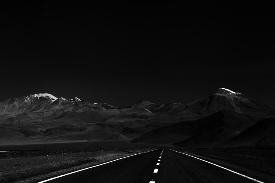 Fotografía blanco y negro desierto de Atacama